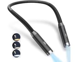 Deze LED-leeslamp voor om de nek is dimbaar, oplaadbaar en flexibel, en geschikt voor lezen, breien, haken, naaien, repareren en nog veel meer.