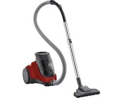 Zakloze Stofzuiger - Cilinderstofzuiger Handbediend - Efficiënt Huis Reinigen - 4-Traps Filtratie - 1.8 Liter Reservoir - Rood