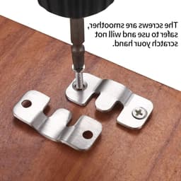 16 Wandmontagehouders van RVS, Verborgen Bevestiging, Geschikt voor Foto's en Lijsten, Inclusief 32 Schroeven voor Eenvoudige Installatie — thumbnail 3