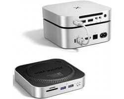 Mac Mini Dock - Uitbreidingsstation Hub - Mac Mini Functionaliteit Vergroten - Met M.2 SSD Enclosure
