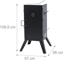 Rookoven - zwart - 57x108,5x56 cm - vrijstaand — thumbnail 4