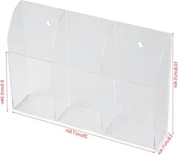 Transparante Acryl Houder voor Afstandsbediening - Muurbevestiging, Opberging en Organisatie voor TV, Airco en Meer (3 Vakken) — thumbnail 5