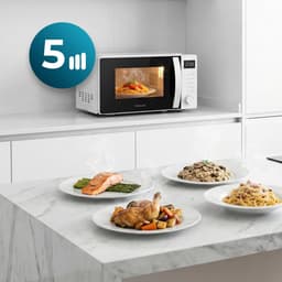 Magnetron met Grill - Oven Magnetron - Snel Eten Opwarmen - 3DWave Technologie - 20 Liter - Wit — thumbnail 2