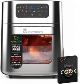 Heteluchtfriteuse - Airfryer Ovenschaal - Gezond Koken - Groot Venster Digitaal - 10 Liter Capaciteit - Zwart — thumbnail 1