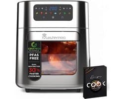 Heteluchtfriteuse - Airfryer Ovenschaal - Gezond Koken - Groot Venster Digitaal - 10 Liter Capaciteit - Zwart