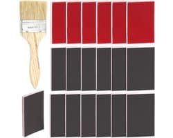 21 Stuks Wasbare Schuurpads en Schuimsponsen voor Nat en Droog Schuren met 2.5 Inch Schilderborstel voor Perfecte Afwerking