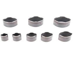 Professionele Leren Snij- en Ponsset van 8 Stukken van Hoogwaardig Koolstofstaal voor Creatieve Doe-het-zelf Projecten