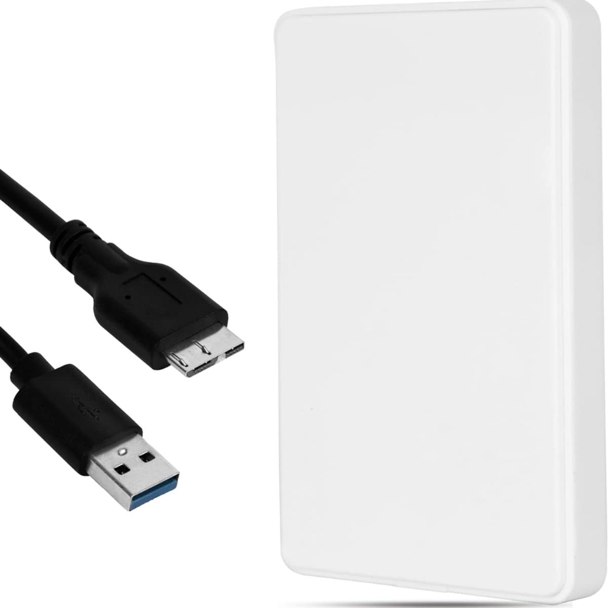 DnA® Harde Schijf - Externe Harde Schijf - SSD Extern - Externe Harde Schijven - Wit - 12cm x 8cm x 1cm — afbeelding 1