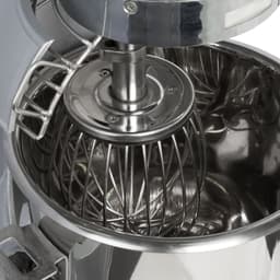 VERTES Professionele deegkneder, deegmachine met planetaire mengarm, inhoud 30 l, roestvrijstalen mengkom, mengblad, deeghaken en garde, 3 snelheden: 142, 234 en 429 rpm — thumbnail 3