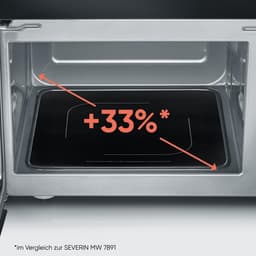 Magnetron - Aanrecht oven - Snel opwarmen - Vlakke glazen bodem - 20 Liter - Zwart — thumbnail 2