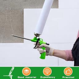 3 stuks PU-schuimpistool: metalen constructieschuimpistool, constructieschuimpistool, schuimpistool voor vullen en afdichten, PU-schuimpistool voor thuis en op kantoor — thumbnail 2