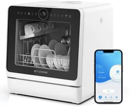 Flolife - Mini Vaatwasser Compact - - Slimme Aanrechtvaatwasser met App-bediening - 8 Wasprogramma’s - 360° Dubbele Spray - 5 Liter Watertank — thumbnail 7
