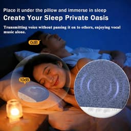 Slaapkussenluidspreker - Slaapsprekers - Witte Ruis - Slaapbalk - Bluetooth-luidspreker voor onder het kussen - Mini-slaaphulpmiddel met botgeleiding - Stereobas - Met timer - Draadloze - Slaapondersteuningsfunctie - 9.6*1.2CM — thumbnail 5