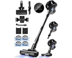 Elekiatech - Steelstofzuiger Draadloos - 40000Pa - 2* 2200mAh Accu