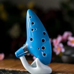 Allecto Plus - Ceramic Ocarina | Zelda Ocarina 12-Hole Alto C | Voor Musical Instruments - Ocarina of Time + Hand Rest - Fabric Cover + Rope | Liefhebbers van Muziekinstrumenten — thumbnail 2