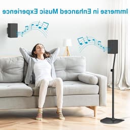 Verstelbare Surround Speaker Statieven van 84 tot 107 cm voor Kleine Satellietluidsprekers - Ideaal voor Thuisbioscoop en Geluidsinstallaties — thumbnail 7