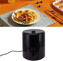 Luchtfriteuse Olievrij - Heteluchtoven Compact - Gezond Koken - 360 Graden Verwarmen - 30x30x35cm - Zwart — thumbnail 4