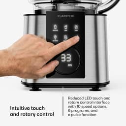 Keukenmachine Mixer - Multifunctionele Keukenapparaat - Maaltijden Bereiden - Krachtige 1200W Motor - 2L Kom 1.75L Mixer - Zilver — thumbnail 2