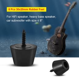 Allecto - Rubber Feet - Anti-Vibratie Pads - Duurzaam - 30x20mm - Vervangende Voeten - Geschikt voor Hi-Fi Speakers - 8 Stuks — thumbnail 4