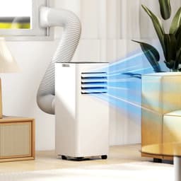 4-in-1 Mobiele Airco - Draagbare Airconditioner - 4-in-1 Koelen, Ontvochtiger, Ventilator & Slaapstand - 9000 BTU - voor 15-28 m² - met Afstandsbediening, Wasbaar Filter, LED-display & 24-uurs Timer - Wit — thumbnail 8