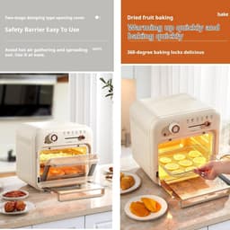 Multifunctionele Oven - Heteluchtoven Airfryer - Gezond Koken - Dubbele Laag Capaciteit - 18 Liter - Wit — thumbnail 3
