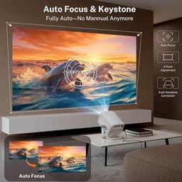 BIXc®- Slimme Beamer 1080P met 4K Ondersteuning - Projector met Wi-Fi 6/Bluetooth 5.4 - Ingebouwde Apps - Draagbaar — thumbnail 2