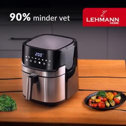 Airfryer - Heteluchtfriteuse - Gezond Koken - Grote capaciteit - 6.5 liter - Zilver — thumbnail 3