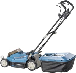 Accu Grasmaaier - Elektrische Grasmaaier - Gazon Onderhoud - Borstelloze Motor - 33 cm Snijdbreedte - Blauw en Zwart — thumbnail 3