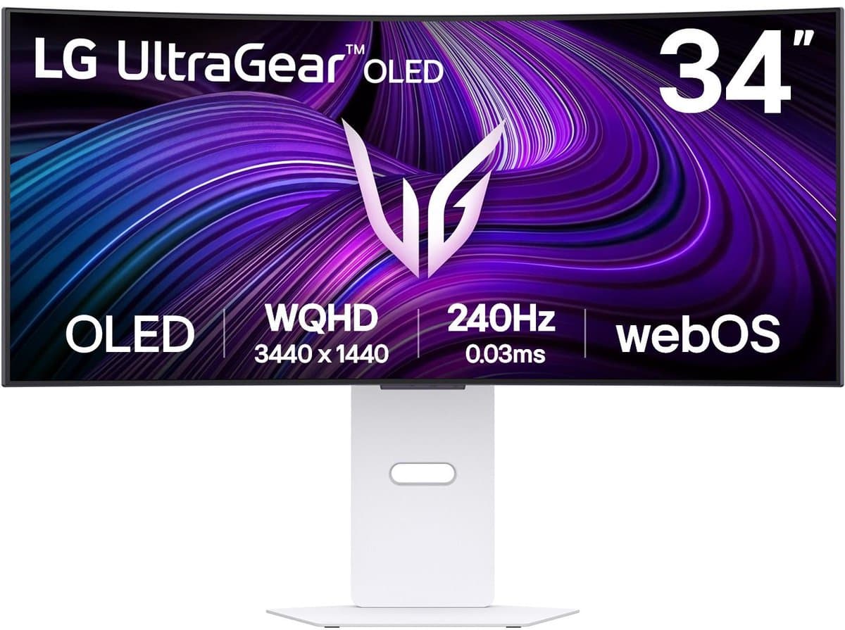 LG UltraGear OLED 34GX90SA - Ultrawide Gaming Monitor - HDR 400 - 240hz - USB-C 65w - RJ-45 - WebOS - 34 inch — afbeelding 1