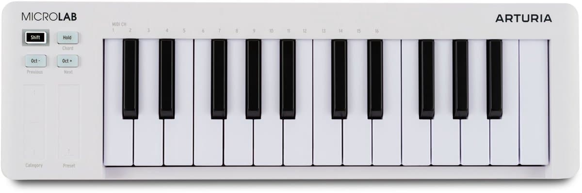 Arturia MicroLab - MIDI Keyboard - 25 toetsen - MK3 - Wit — afbeelding 1