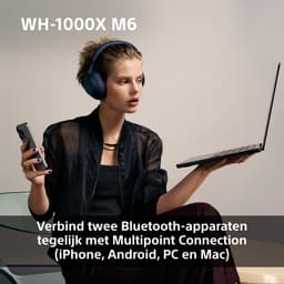 Sony WH-1000XM6 - Draadloze koptelefoon met Noise Cancelling - Roze — thumbnail 18