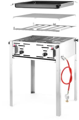 HENDI Grill-Master Maxi – Krachtige barbecue – 11,6kW – 650x540x840 mm – Inclusief gasslang en drukregelaar — thumbnail 5