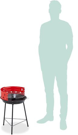 houtskoolbarbecue driepoot - Ø 30 cm - verstelbaar rooster - windvanger — thumbnail 3