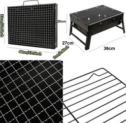 SMH LINE® Opvouwbare Tafel bbq - Houtskoolbarbecue - Draagbaar - 59x22x22cm — thumbnail 5