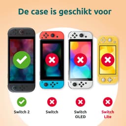 George Napoli Case geschikt voor Nintendo Switch 2 - Met opbergvak voor 10 games - Hoes geschikt voor Nintendo Switch 2 - Accessoires geschikt voor Nintendo Switch 2 - Zwart — thumbnail 5