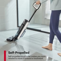 Stofzuiger - Draadloze Vacuum Cleaner - met Zelfreinigend & Dweil Functie - tot 50 min Looptijd - Slimme Vuildetectie - 3 Reinigingsmodi - LCD-scherm - Dubbele Tank - Zelfrijdend - 2500 mAh - 80 dB - 12 Ampère - 28 x 20 x 110cm - Zwart — thumbnail 3