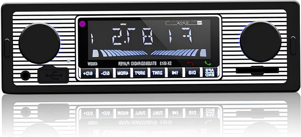 Autoradio met Bluetooth 4 x 60 W en FM-radio USB/MP3/AUX-poort handsfree bellen met draadloze afstandsbediening — afbeelding 1