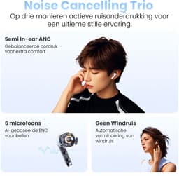 Xssive TWS15 Draadloze Oordopjes - Drievoudige Noise Cancelling & Hi-Res Audio - Bluetooth Oordopjes Geschikt voor iPhone, Samsung Oortjes Draadloos — thumbnail 3