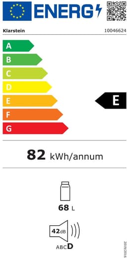 Klarstein Audrey Evo 68L Retro Mini Kühlschrank - Leise 40 dB, Kompakter Kühlschrank Klein mit Verstellbaren Füßen, Wendetür, Mechanischem Thermostat, Blau, Ideal für Schlafzimmer und Büros — thumbnail 10
