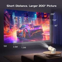 Mini beamer - Projector - Beamerscherm - Projectiescherm - Outdoor & Indoor Projector - — thumbnail 3
