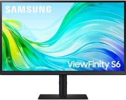 Samsung ViewFinity S6 S27F612EAU - LED-monitor - 27" - 2560 x 1440 QHD @ 100 Hz - IPS - 300 cdm² - 1000:1 - 5 ms - 2xHDMI, DisplayPort - Zwart