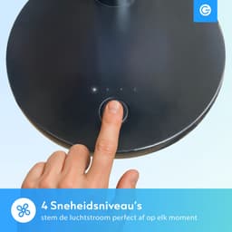 Bureau Ventilator Draadloos - Stille Mini Kleine USB Fan - Hand ventilatoren - Zwart - Silvergear — thumbnail 3