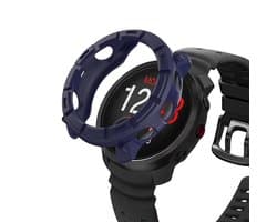 Strap-it Schokabsorberend robuust TPU hoesje - bescherm case geschikt voor de Polar Vantage M3 (donkerblauw)