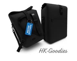 HK-Goodies Luxe 3 in 1 Fietstas - Rugtas - Schoudertas - 100% Waterafstotend - Enkele fietstas - Gratis Schouderband - Tas voor baggage drager- Met Groot Laptop Vak - 25 tot 33 liter - Zwart