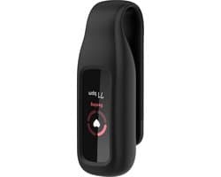 Siliconen Smartwatch bandje - Geschikt voor Fitbit Luxe siliconen clip - zwart - Strap-it Horlogeband / Polsband / Armband