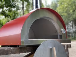 BEEK - Classico 70 - pizzaoven inclusief Hoes Pizzaschep en ovenborstel - houtgestookt - Rood - tot 2 pizza's tegelijk — thumbnail 2