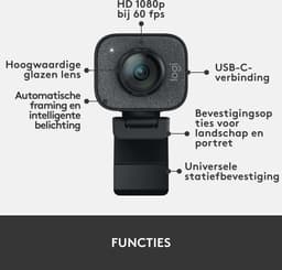 Logitech for Creators StreamCam - Webcam - USB C - Full HD - Slimme Autofocus - Zwart — thumbnail 5