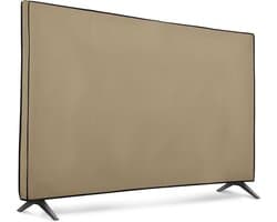 kwmobile tv hoes voor 55" TV cover - Beschermhoes voor televisie - Voor binnengebruik - Tegen vuil en stof - In beige
