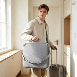 Speciale tas voor PS5 – PS5SLIM consoletas – Reistas – Gameaccessoires – Schok- en valbestendig EVA - 47*39*11 cm - Grijs — thumbnail 2