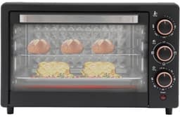 Mini Oven - Compacte Keukenoven - Maaltijden Snel Bereiden - 1000W Vermogen 4 Buizen - 22 Liter Inhoud - Zwart — thumbnail 1